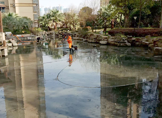 河间景观池淤泥清理